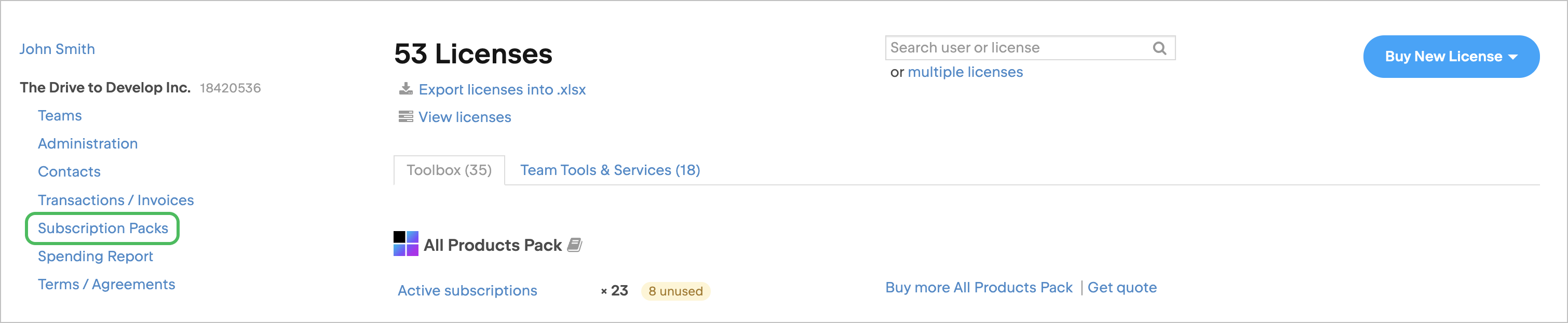 Select subscription packs.png